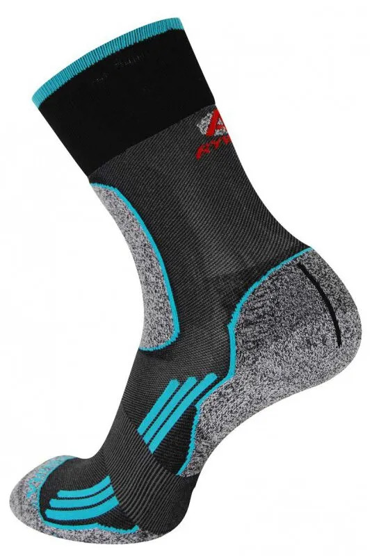 1066 Chaussettes jarrette marche-randonnée RYWAN NO LIMIT WALK RANDONNEE HIKING Noir Gris Bleu 2