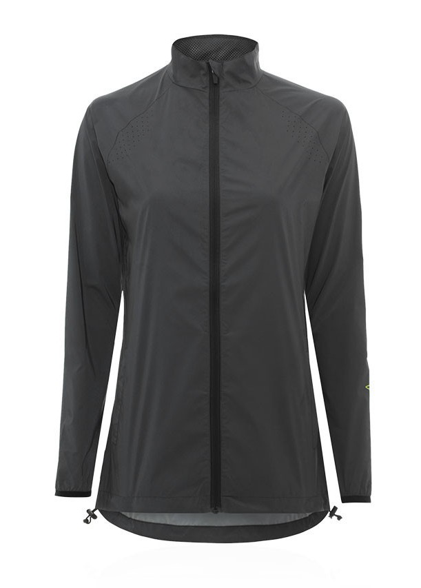 Coupe-vent running réfléchissant zippé femme Higher State Noir (2)