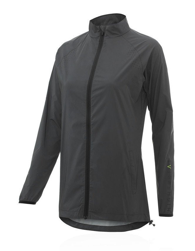 Coupe-vent running réfléchissant zippé femme Higher State Noir (1)
