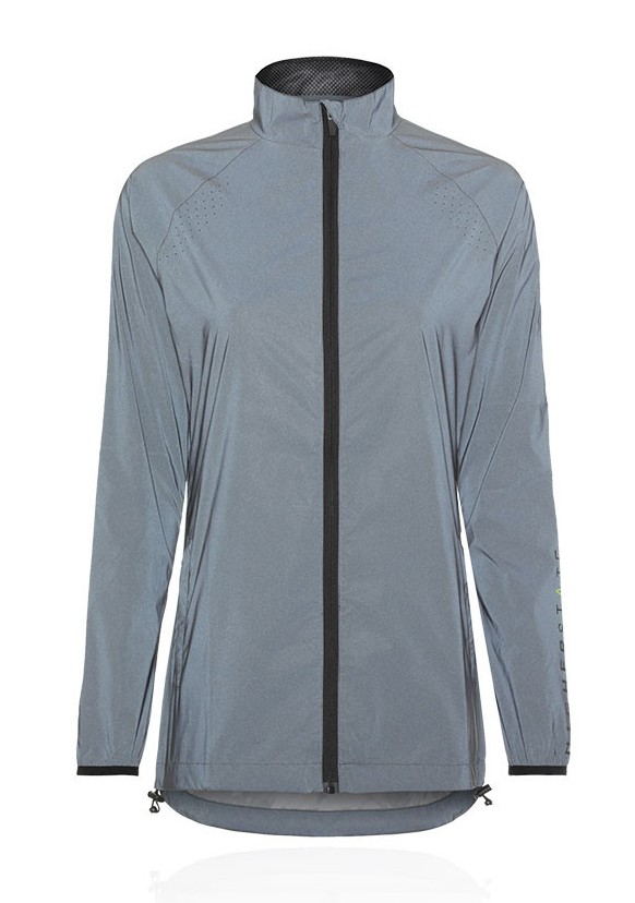 Coupe-vent running réfléchissant zippé femme Higher State Noir (5)