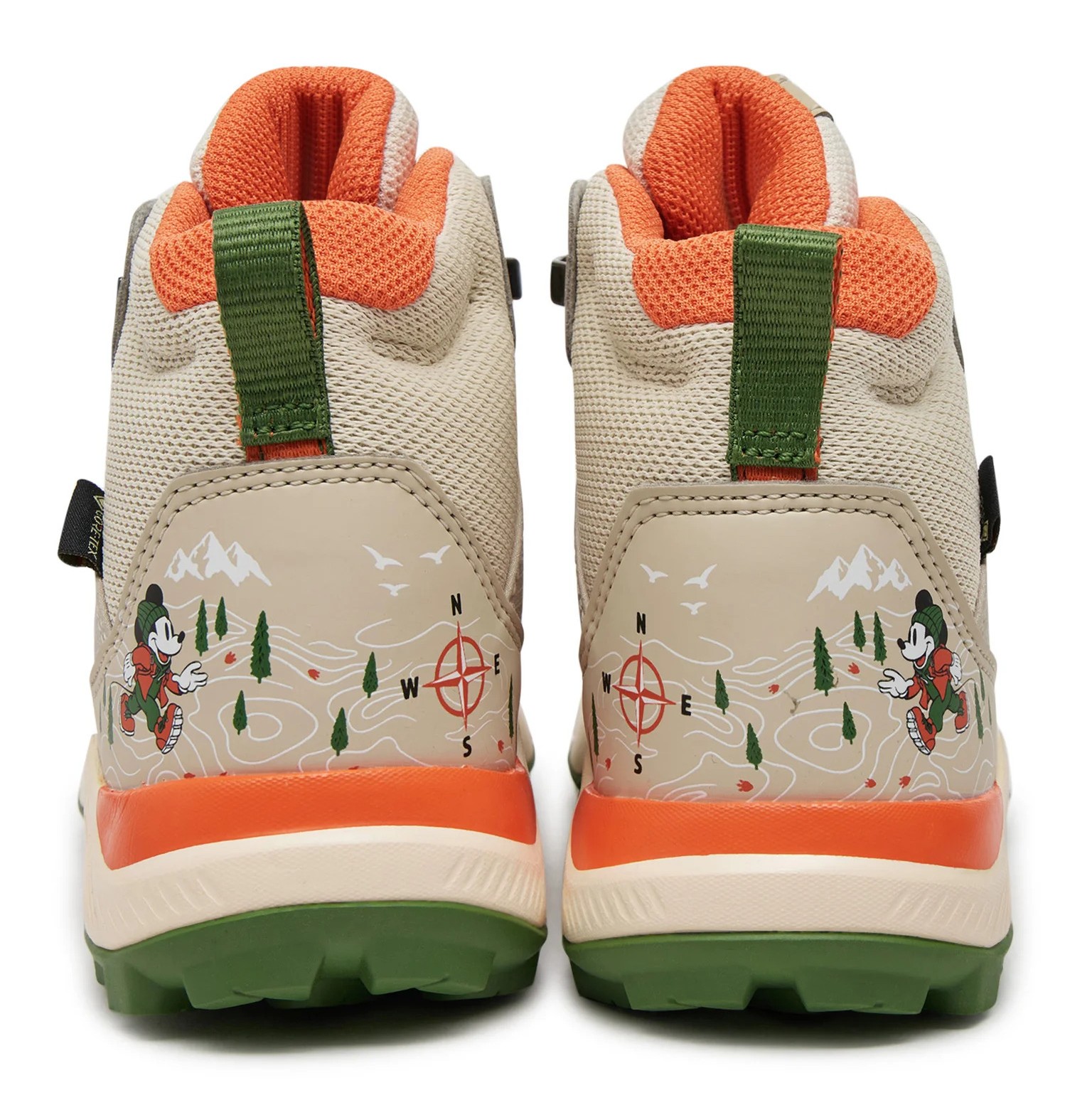 Chaussures marche junior Adidas TERREX MID GTX DISNEY Beige Vert kaki Orange 4
