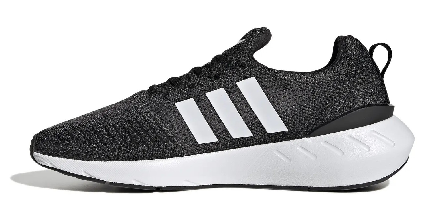 Chaussures running homme Adidas SWIFT RUN 22 Noir Blanc Gris moyen 5