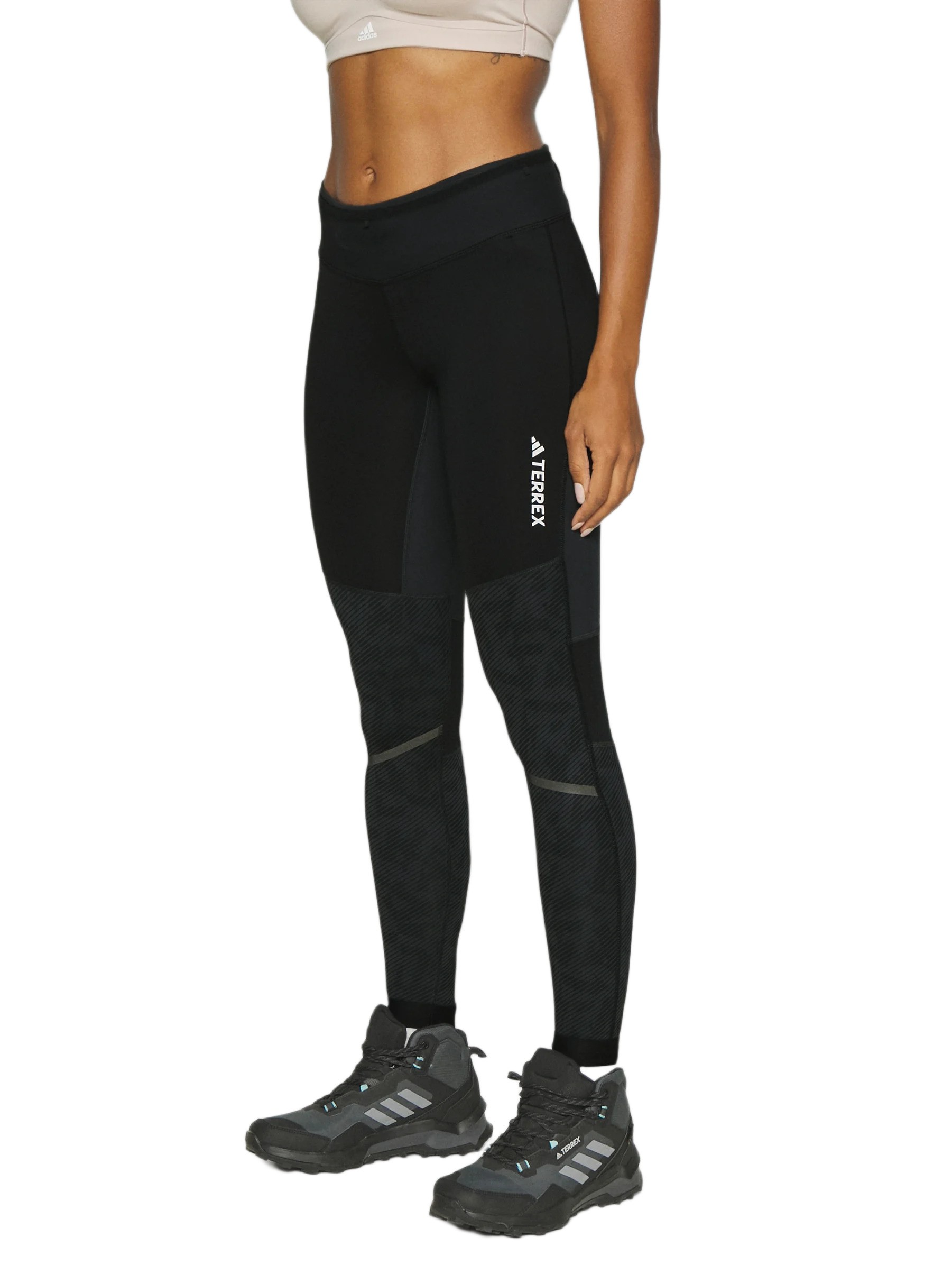 Collant sport femme Adidas AGR TIGHT FIT TERREX Noir Gris Blanc