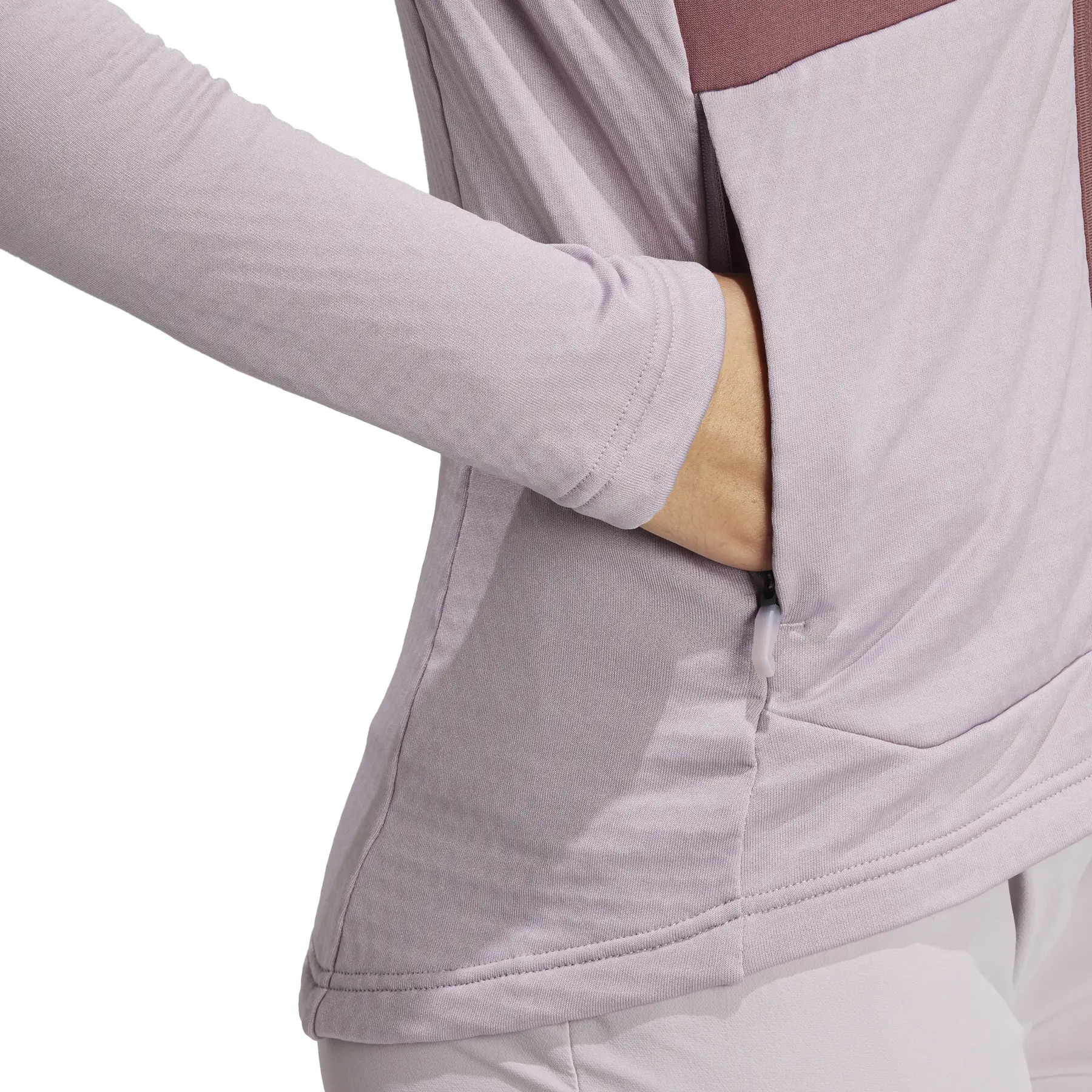 Haut de sport technique zippé femme Adidas W MT LT FL JA Figue Bordeaux Blanc 7