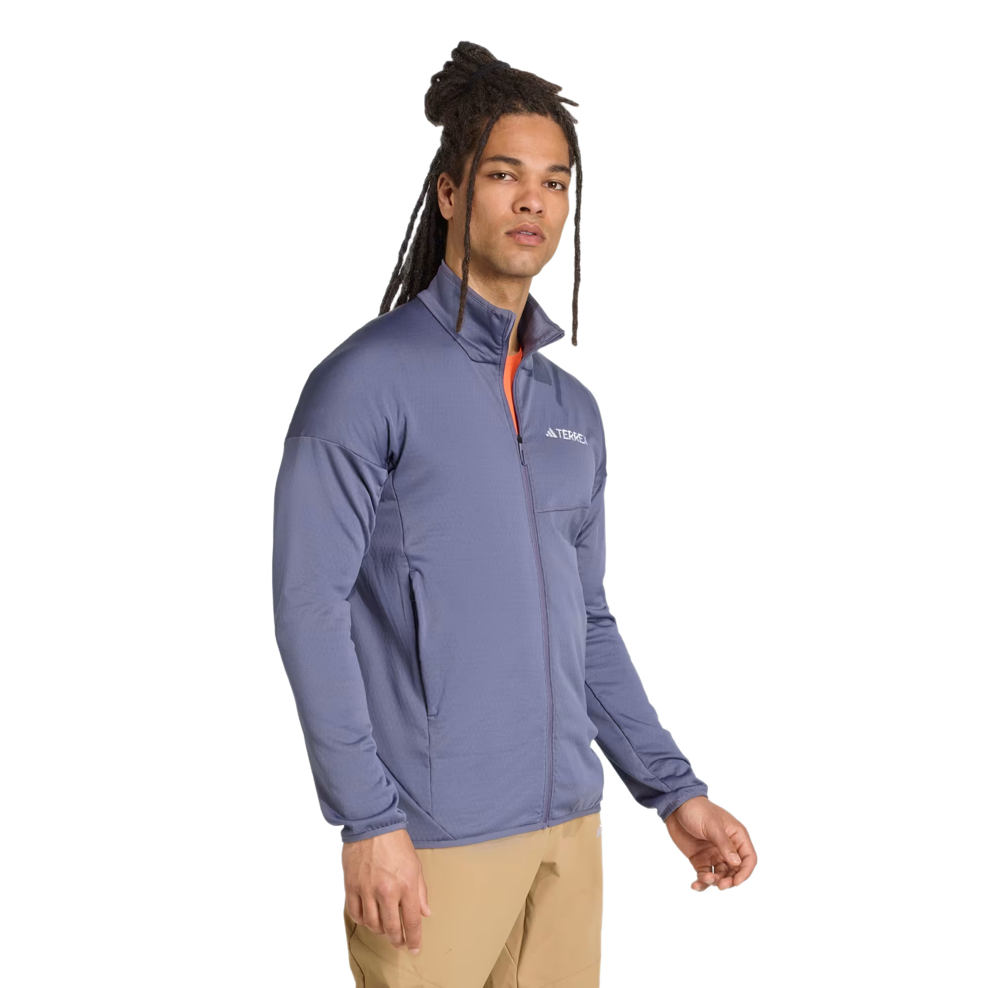 Haut de sport technique zippé  homme Adidas XPR LT FL J Violet Blanc 3