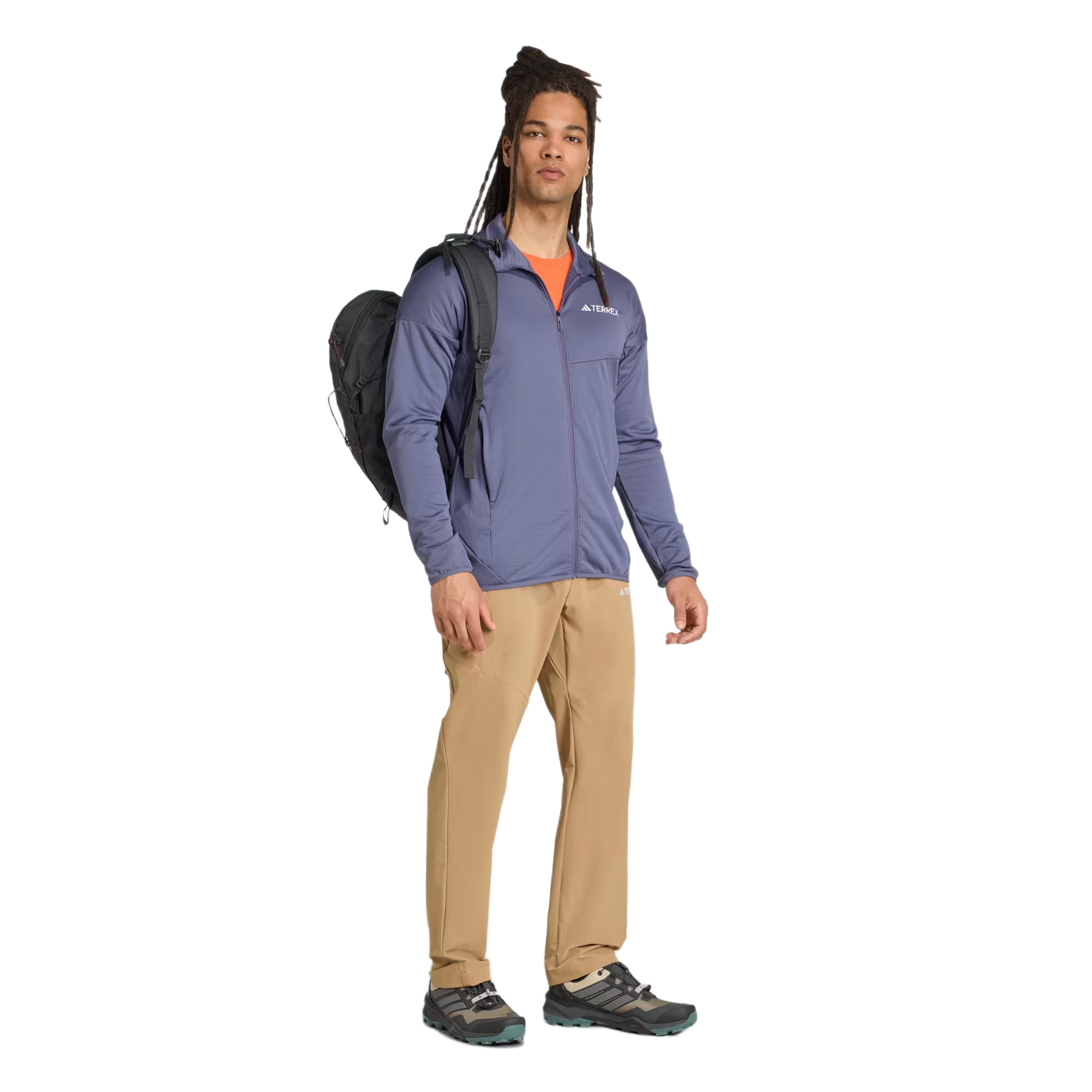 Haut de sport technique zippé homme Adidas XPR LT FL J Violet Blanc 5