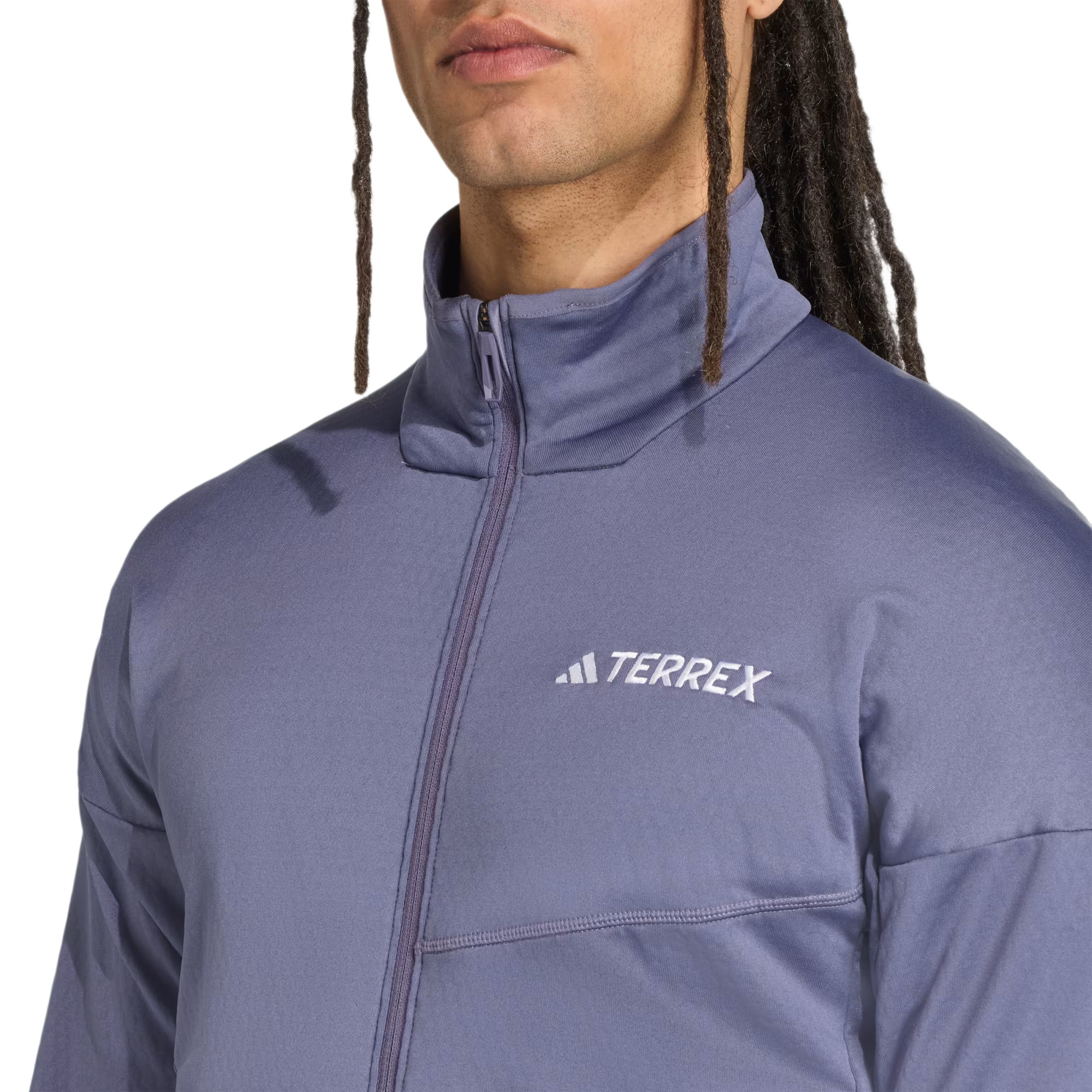 Haut de sport technique zippé homme Adidas XPR LT FL J Violet Blanc 6