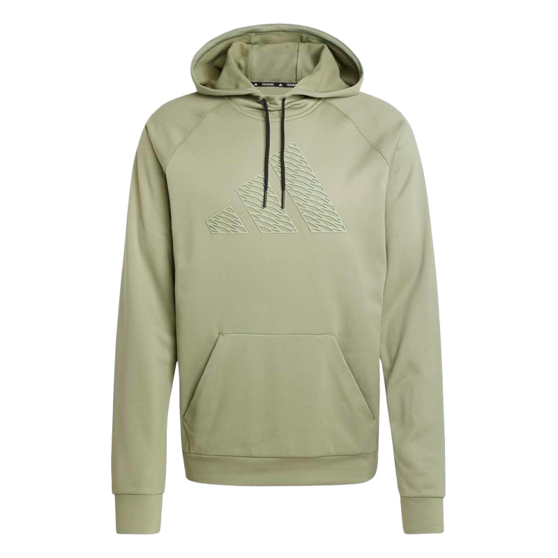 Sweat à capuche sans zip homme Adidas GG BL HD Vert olive Vert foncé