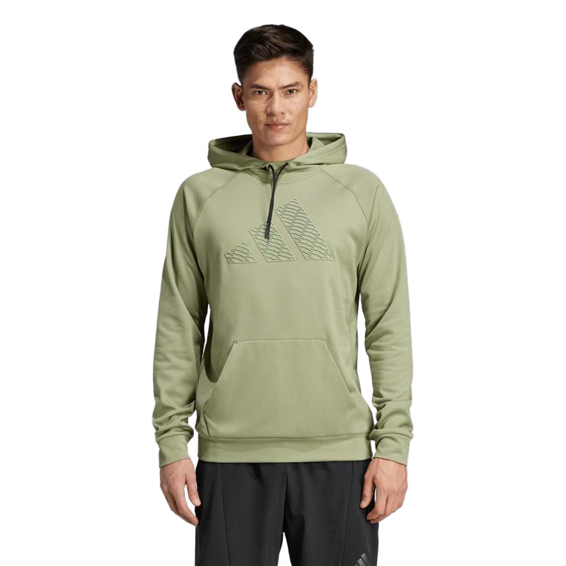 Sweat à capuche sans zip homme Adidas GG BL HD Vert olive Vert foncé 2