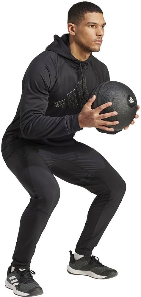 Sweat à capuche sans zip homme Adidas GG BL HD Noir Anthracite 4