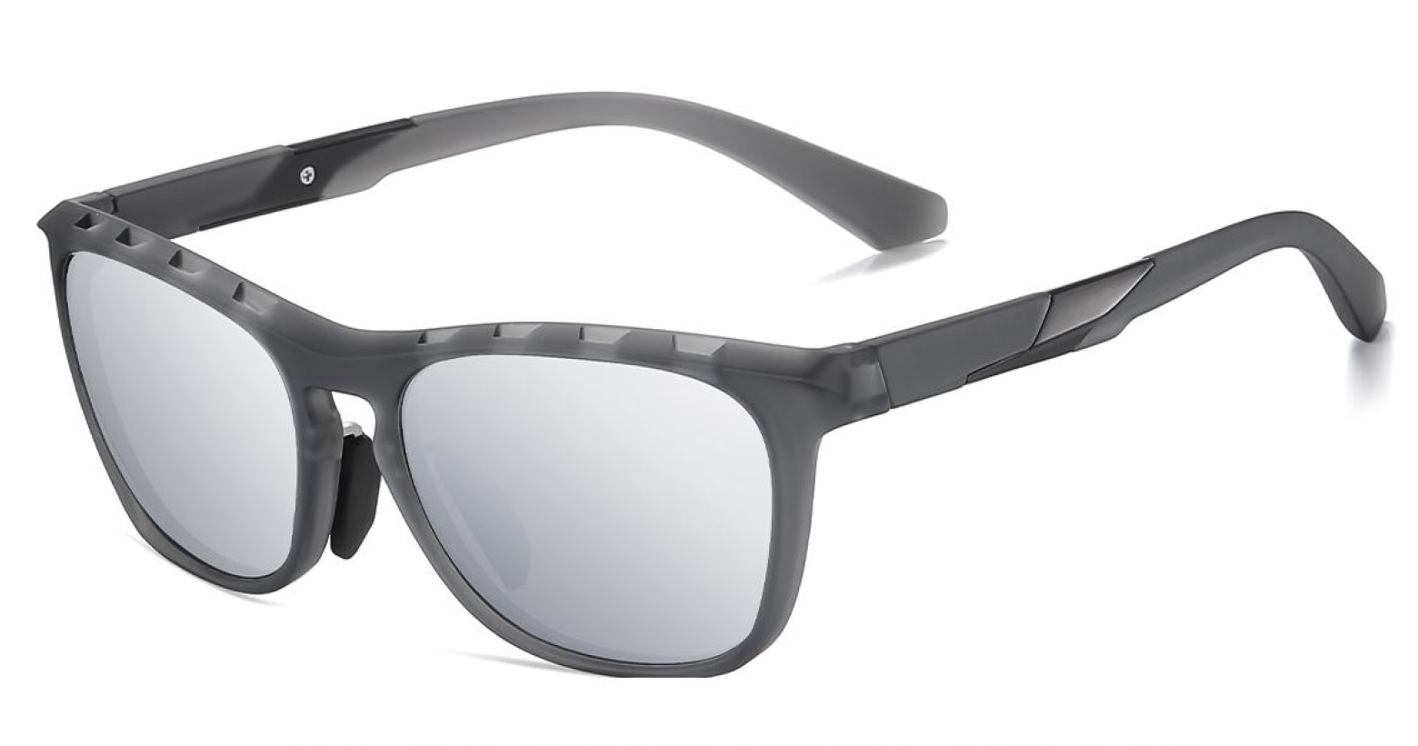 Lunettes de soleil sport verres polarisants unisexe MA Lunette TR7516 Gris Noir Gris argenté 1