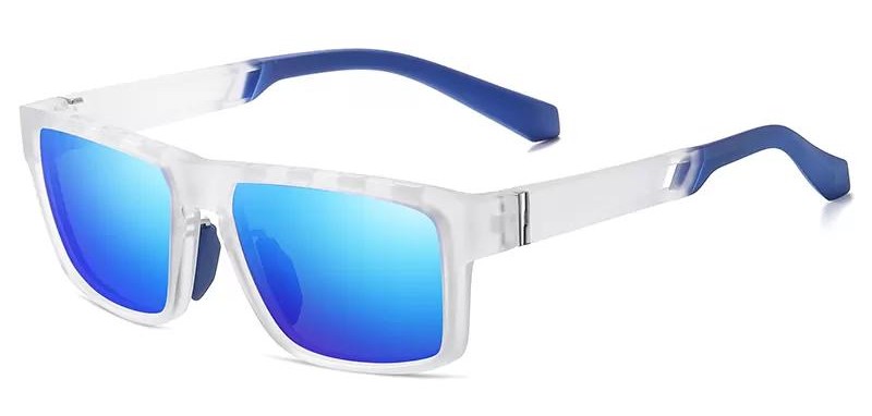 Lunettes de soleil sport verres polarisants unisexe MA Lunette TR7521 transparent Bleu 1