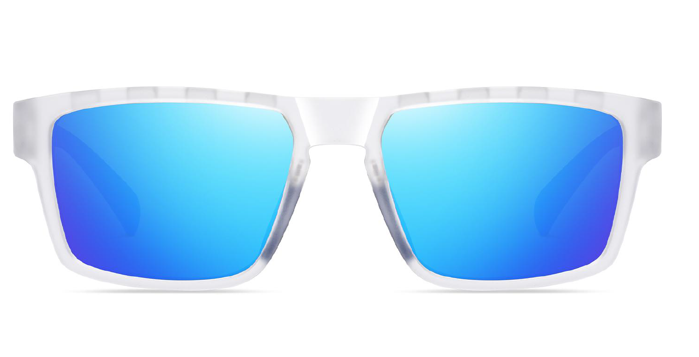 Lunettes de soleil sport verres polarisants unisexe MA Lunette TR7521 transparent Bleu 2
