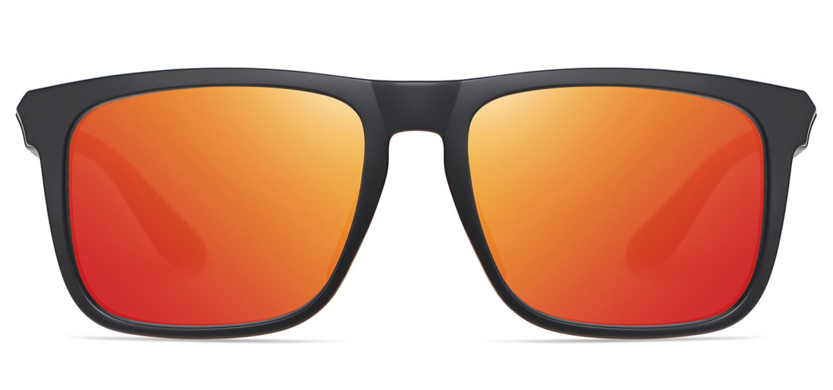 Lunettes de soleil sport verres polarisants unisexe MA Lunette TR7526 Noir Rouge 2