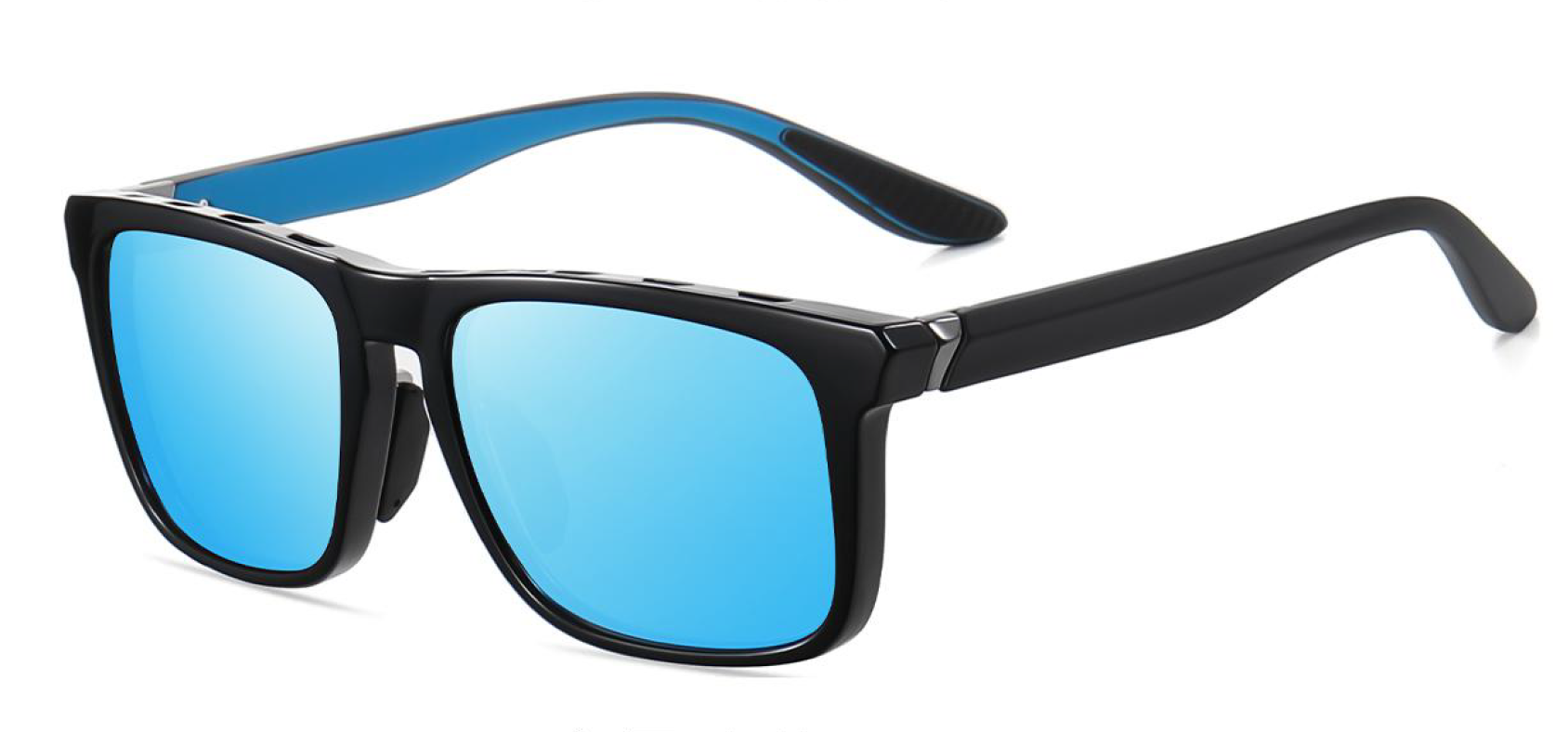 Lunettes de soleil sport verres polarisants unisexe MA Lunette TR7526 Noir Bleu 1