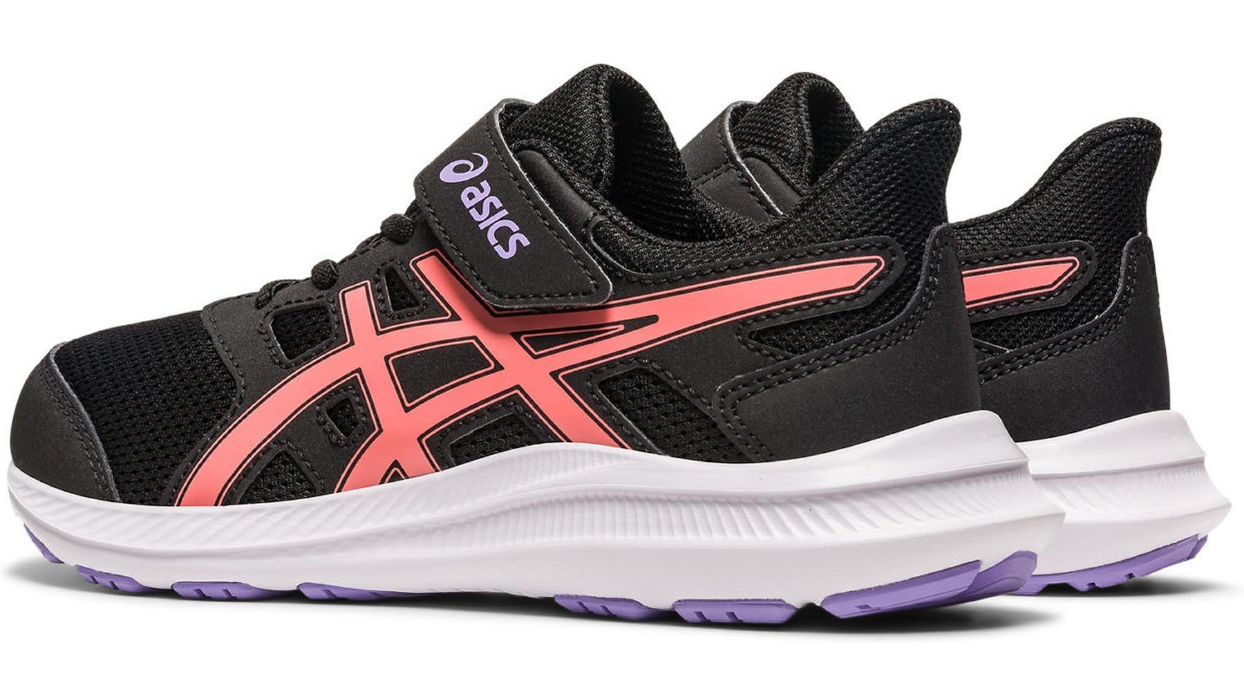 Chaussures running junior Asics JOLT 4 PS Noir Papaye Blanc Lilas 3
