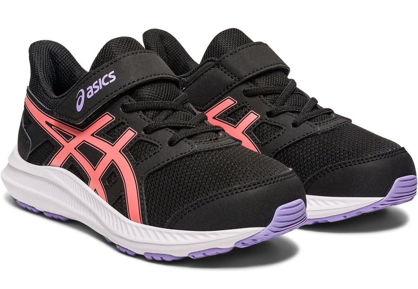 Chaussures running junior Asics JOLT 4 PS Noir Papaye Blanc Lilas 2