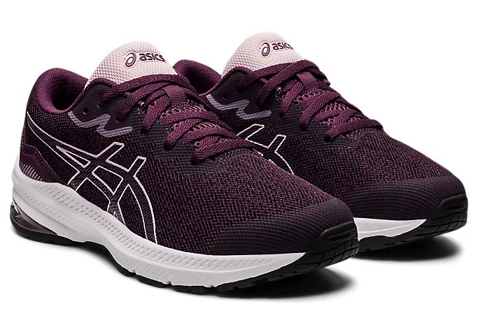 Chaussures running junior Asics GT-1000 11 GS Violet intense Rose pâle Blanc Noir 2