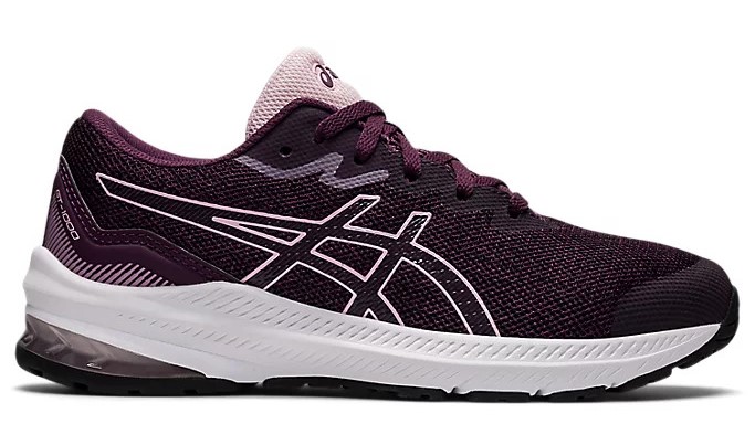 Chaussures running junior Asics GT-1000 11 GS Violet intense Rose pâle Blanc Noir