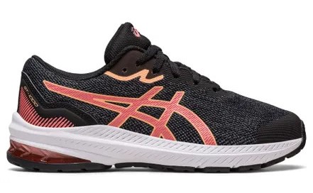 Chaussures running junior Asics GT-1000 11 GS Noir Gris Papaye Blanc 4