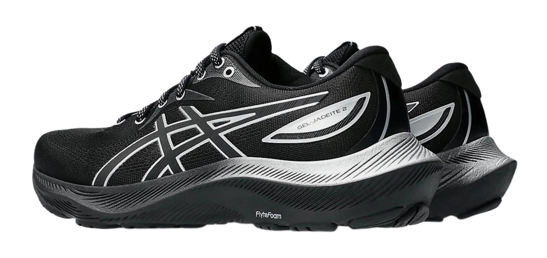 Chaussures running femme Asics GEL-JADEITE 2 Noir Noir Gris brillant 7