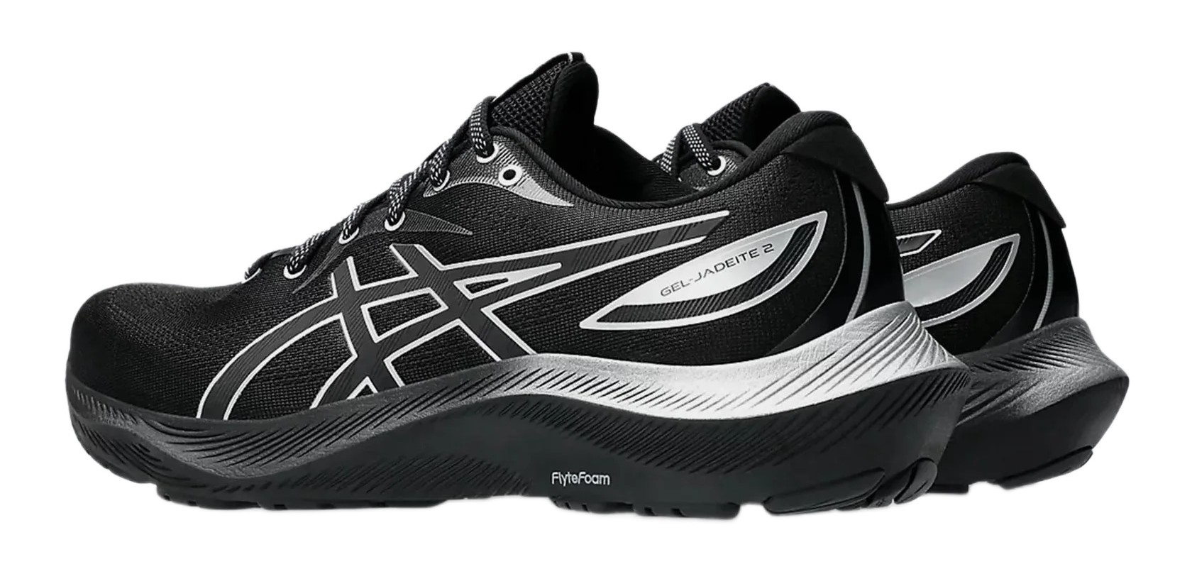 Chaussures running homme Asics GEL-JADEITE 2 Noir Noir Gris argenté 6