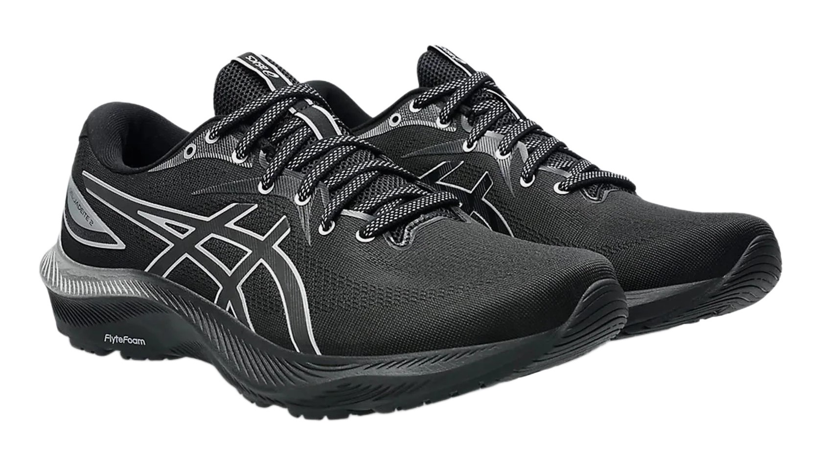 Chaussures running homme Asics GEL-JADEITE 2 Noir Noir Gris argenté 7