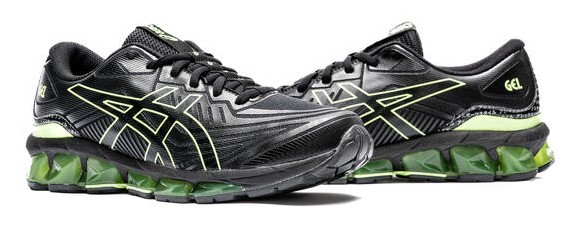 Chaussures running homme Asics GEL-QUANTUM 360 VII Noir Jaune Citron vert vif 2