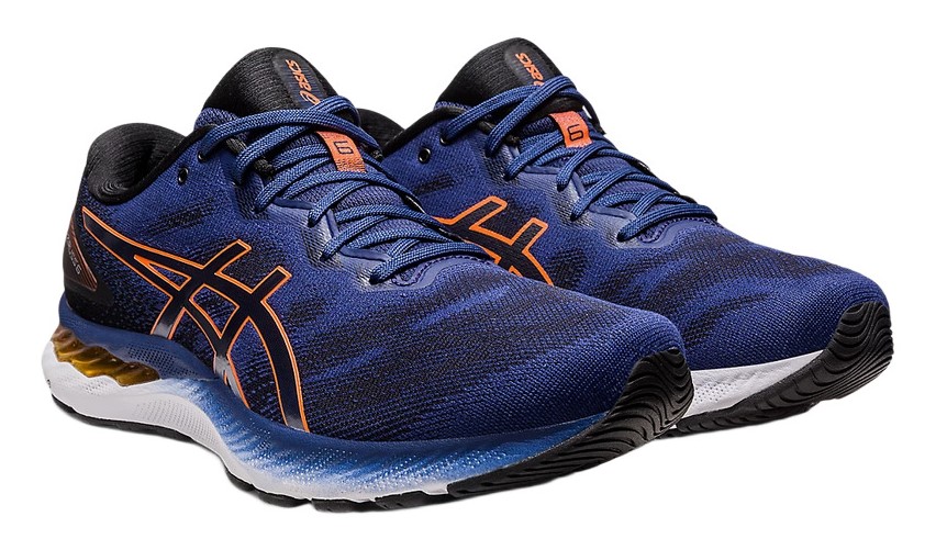 Chaussures running homme Asics GEL-ZIRUSS 6 Bleu océan Orange flanboyant Noir Blanc 2
