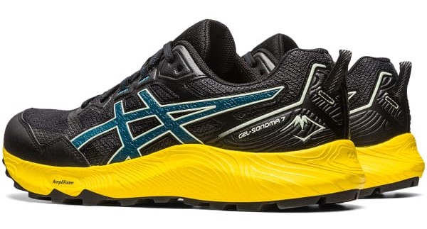 Chaussures trail homme Asics GEL-SONOMA 7 Noir Jaune Bleu Blanc 4
