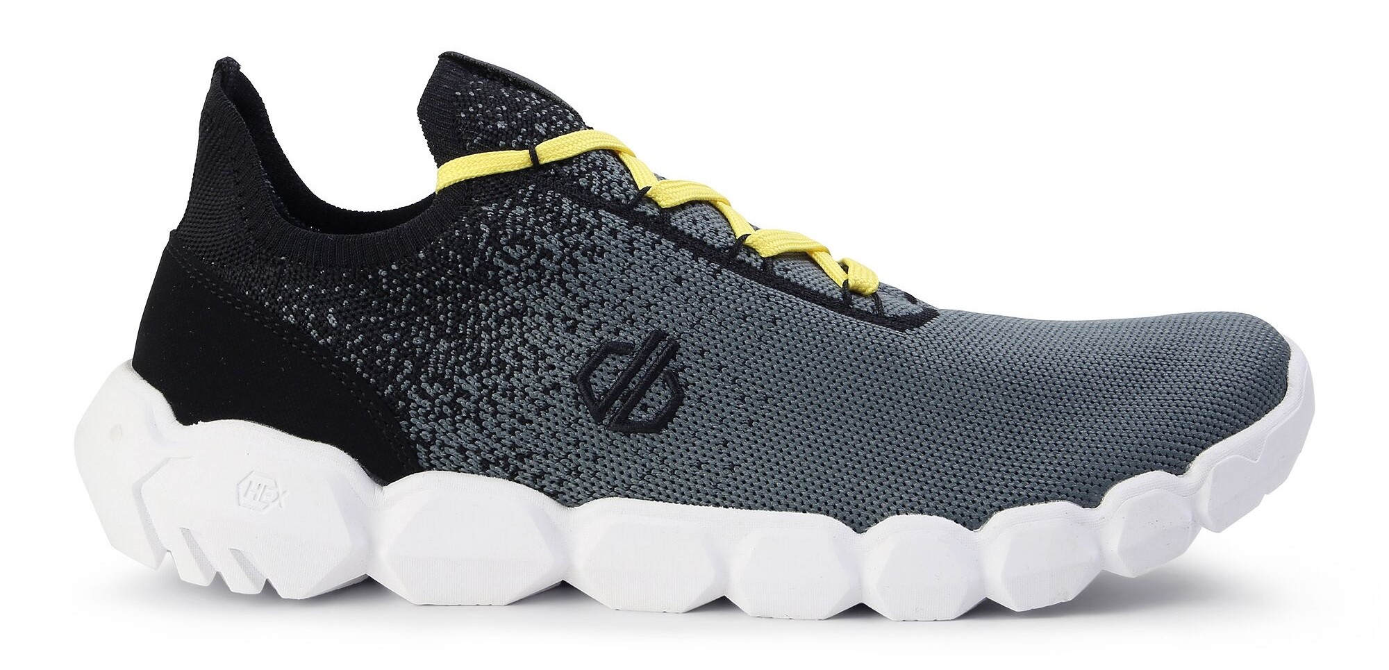 Chaussures running homme DARE2B HEX-AT BREATHABLE Gris Noir Blanc Jaune