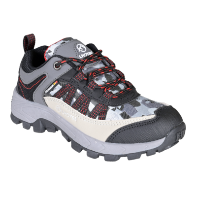 Chaussures randonnée basses junior LHOTSE Panda Gris Rouge 2
