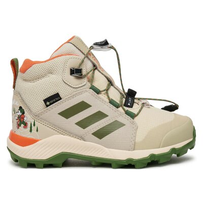 Chaussures marche junior Adidas TERREX MID GTX DISNEY Beige Vert kaki Orange