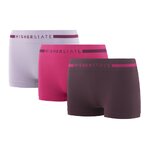Sous-vêtement mini-short de sport sans couture lot de 3 pièces femme Higher Assemblage couleurs Violet, Rose, Lila