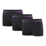 Sous-vêtement mini-short de sport sans couture lot de 3 pièces femme Higher State Noir Violet (1)