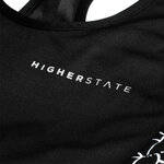 Brassière de sport à empiècements imprimés respirante femme Higher State Noir Blanc V2 (12)