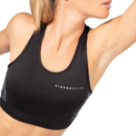 Brassière de sport à empiècements imprimés respirante femme Higher State Noir Blanc V2 (7)