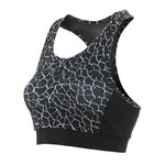 Brassière de sport à empiècements imprimés respirante femme Higher State Noir Blanc V2 (1)