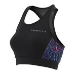 Brassière de sport à empiècements imprimés respirante femme Higher State Noir Violet (1)