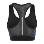 Brassière de sport à empiècements imprimés respirante femme Higher State Noir Violet (3)