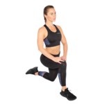 Brassière de sport à empiècements imprimés respirante femme Higher State Noir Violet (1)