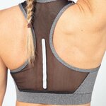 Brassière de sport légère et respirante avec bande réfléchissante femme Higher State Gris (4)