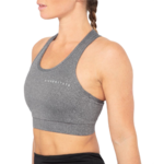 Brassière de sport légère et respirante avec bande réfléchissante femme Higher State Gris (1)
