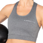 Brassière de sport légère et respirante avec bande réfléchissante femme Higher State Gris (2)