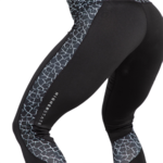 Collant de sport femme à empiècements imprimés Higher State Noir Blanc (2)
