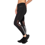 Collant de running femme respirant à empiècements Higher State Noir Gris (1)