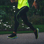Collant de running femme 1-4 zip léger et respirant Higher State Noir Jaune (7)
