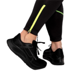 Collant de running femme 1-4 zip léger et respirant Higher State Noir Jaune (4)