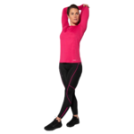 Collant de running femme 1-4 zip léger et respirant Higher State Noir Rose (3)