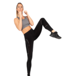 Collant de running femme 1-4 zip léger et respirant Higher State Noir Gris (1)